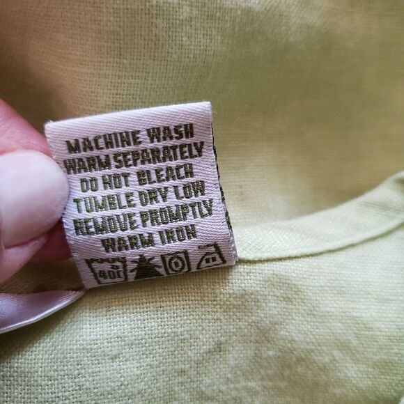 Orvis green linen cropped boxy fit top - Picture 2 of 7